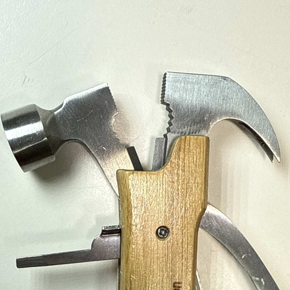 12-Inch Multi-Tool Hammer with Wood Handle and Stainless Steel