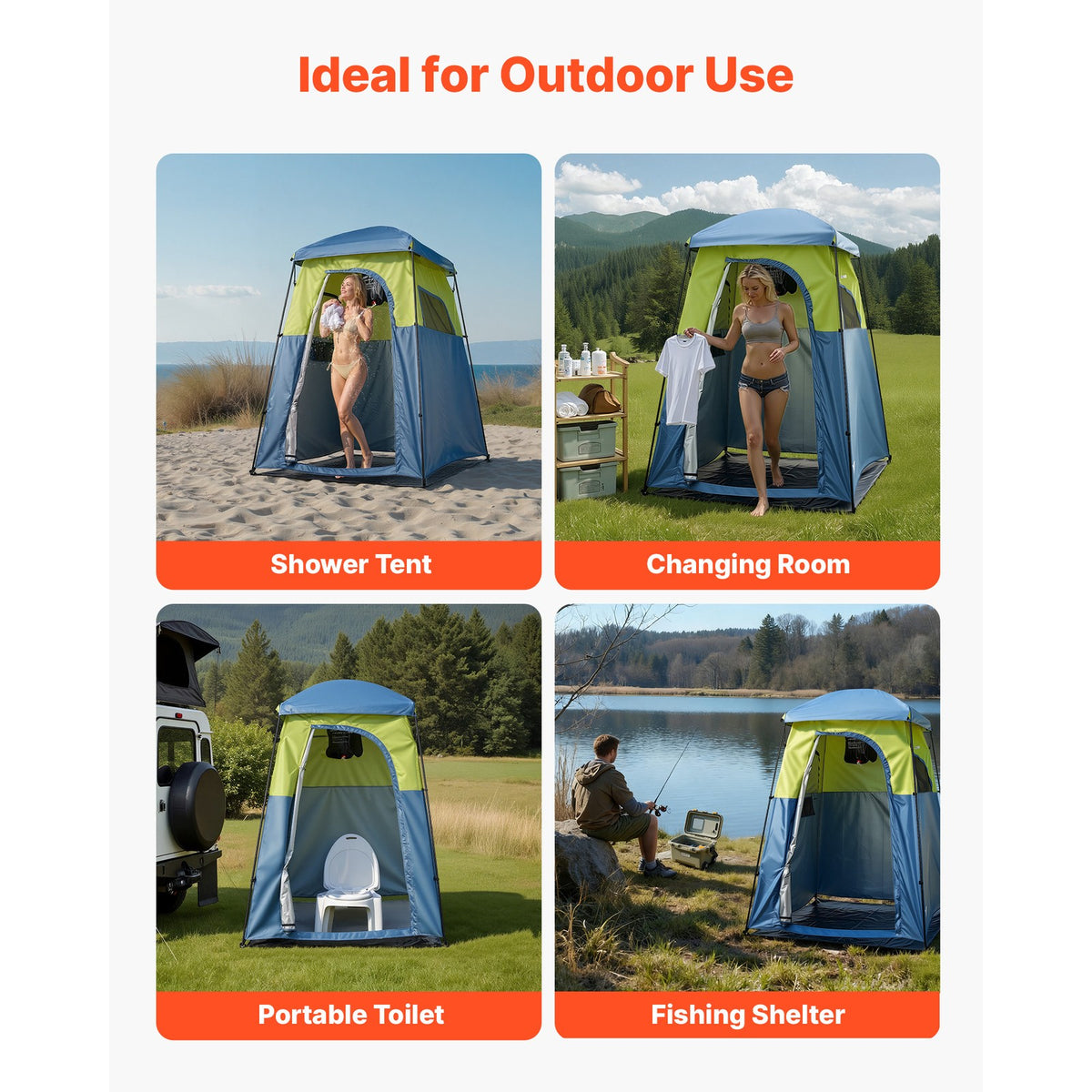 Portable Privacy Shower Tent for Camping and Outdoors