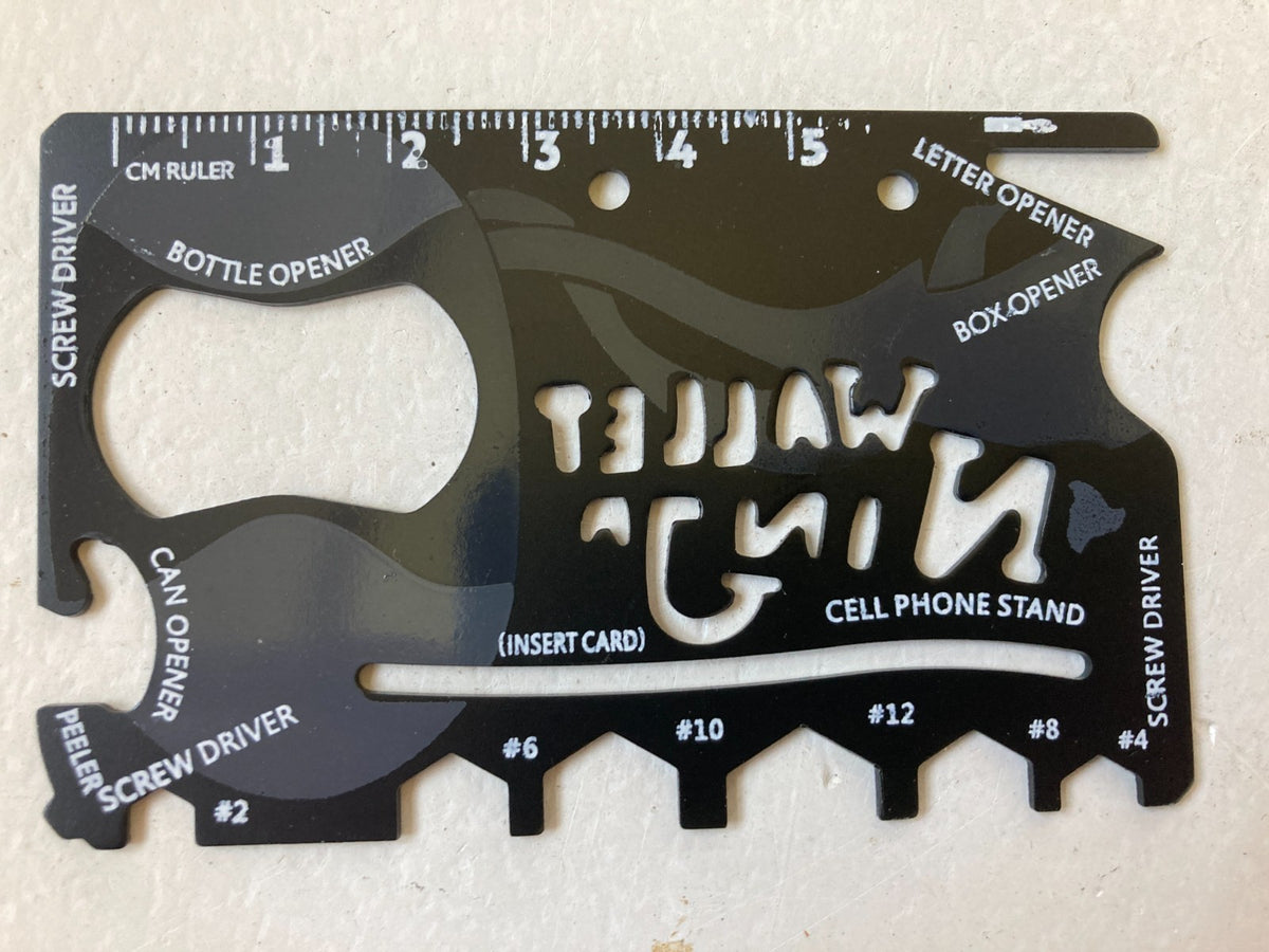 Wallet Ninja 18-in-1 Credit Card Multitool in Black