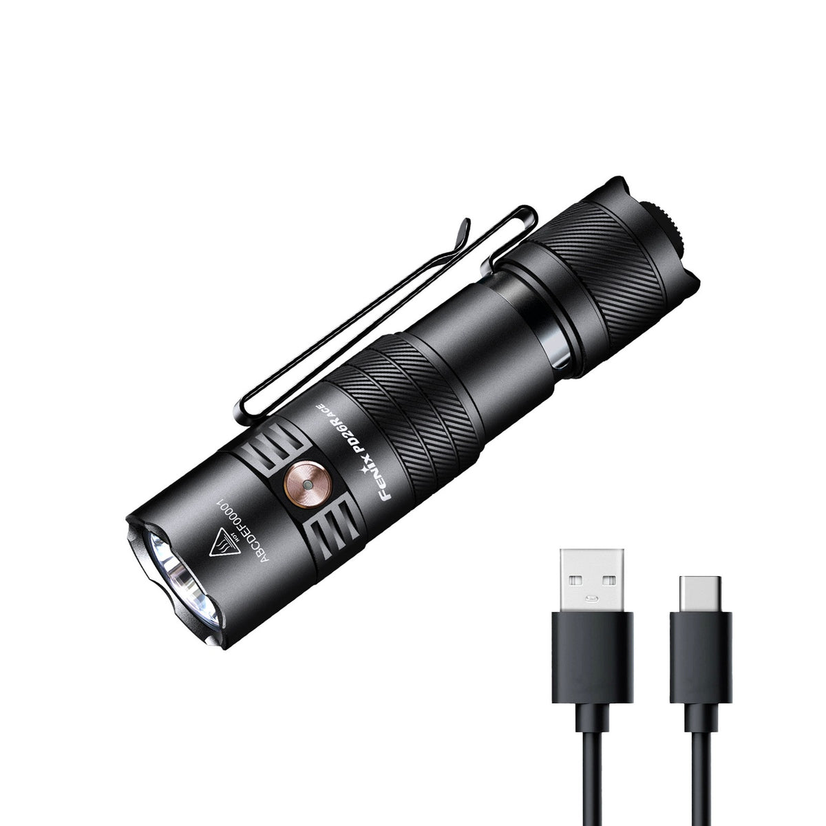 Rechargeable LED EDC Flashlight 1300 Lumens Compact Portable