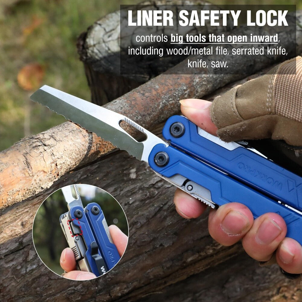 18-in-1 Stainless Steel Folding Multitool Pliers for Camping & DIY