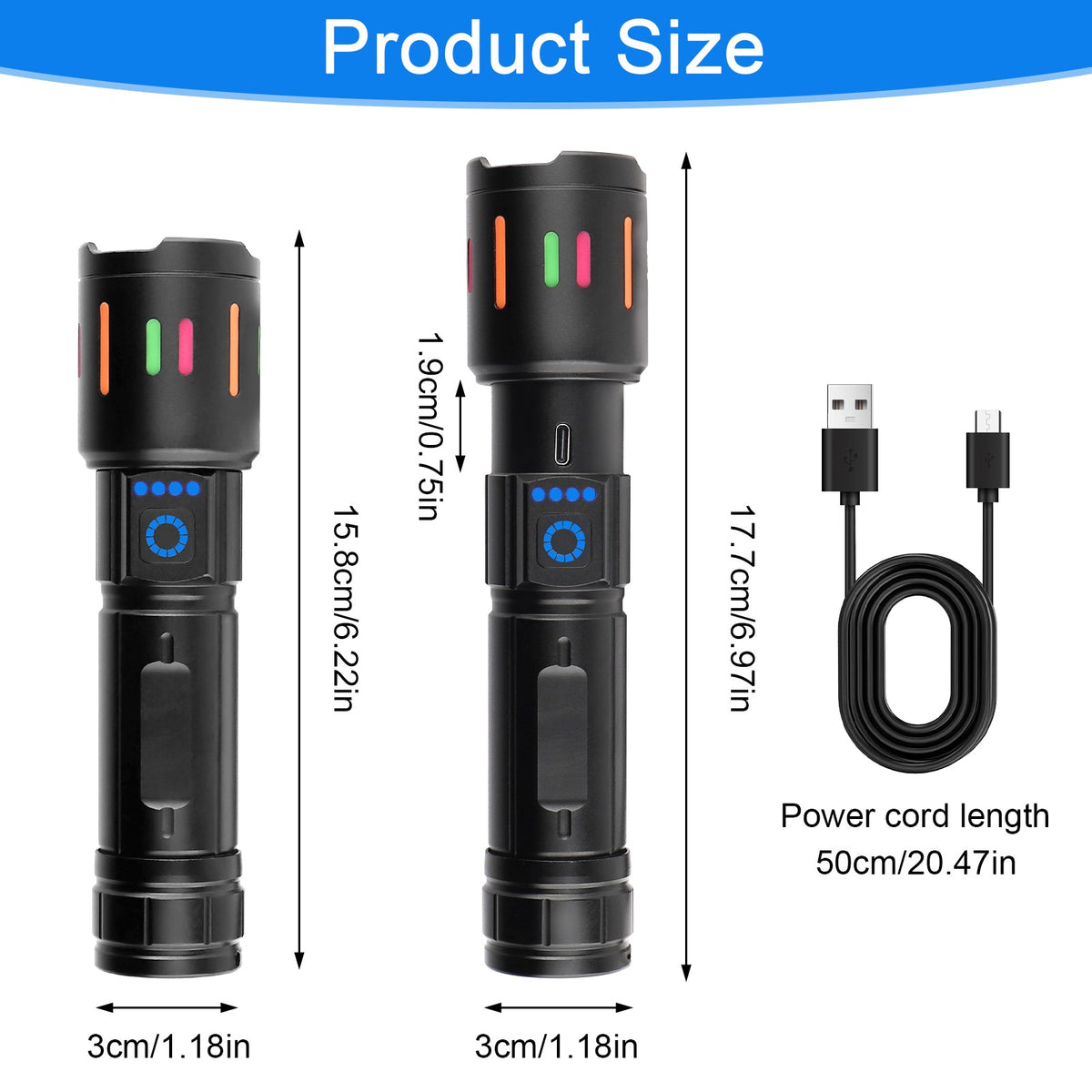 Super Bright Rechargeable LED Tactical Flashlight 350000000 Lumens Waterproof