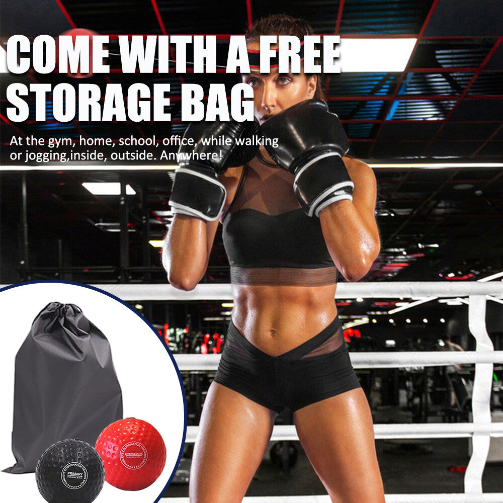 4-Level Reaction Boxing Reflex Ball with Adjustable Headbands for Speed and Coordination Training