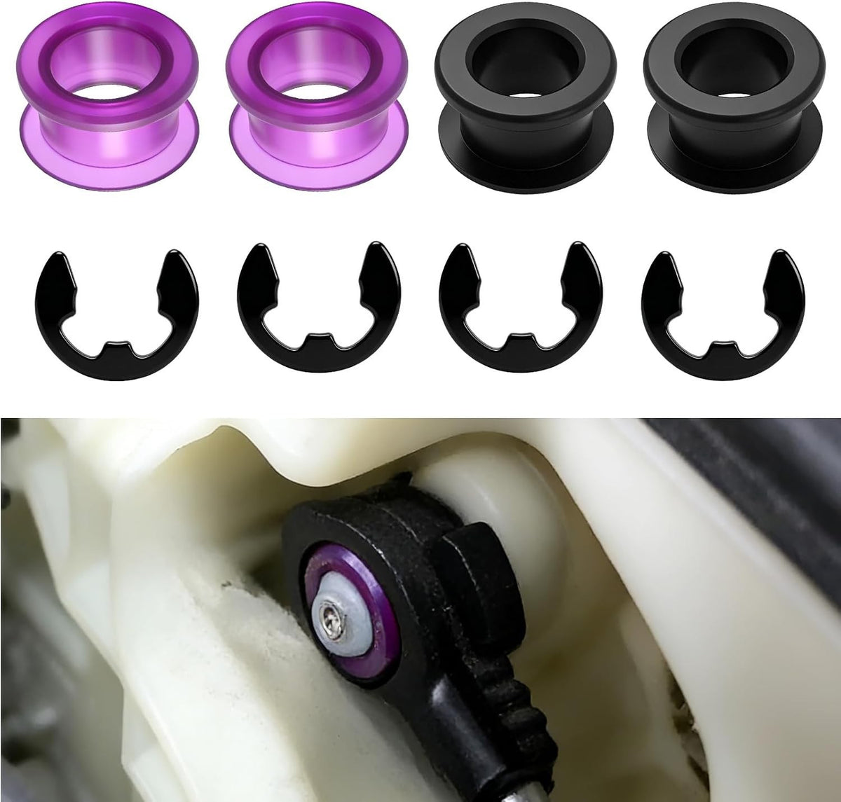 Toyota Shift Cable Bushing Kit with 2 Bushings and Clips - Universal Fit