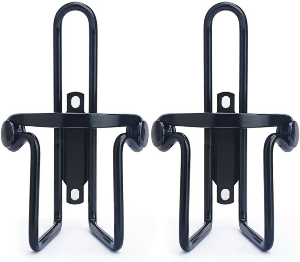 Lightweight Aluminum Bicycle Water Bottle Cages 2 Pack - Fits Most Standard & Oversized Bottles