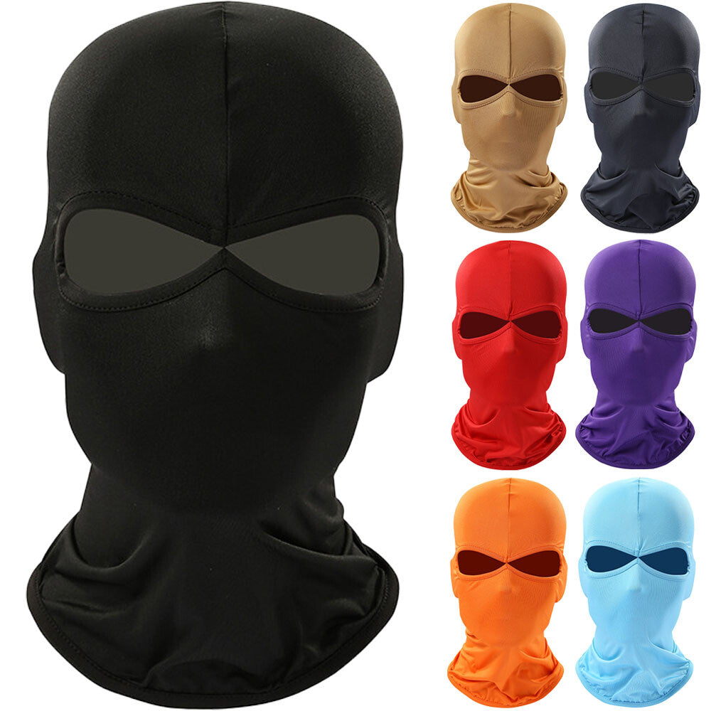 Unisex Full Face Mask with 2 Holes UV Sun Protection Ski Mask for Men Women