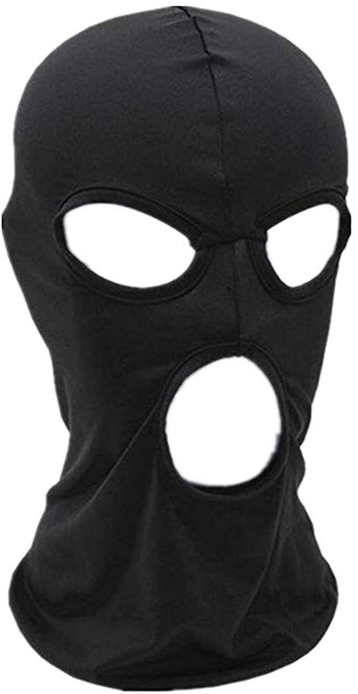 Unisex 3-Hole Thin Face Mask Balaclava for Motorcycle Ski Sun Protection