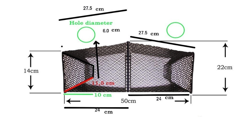 Fishing Trap for Crawfish Shrimp and Crayfish - 20x12x10 Inches