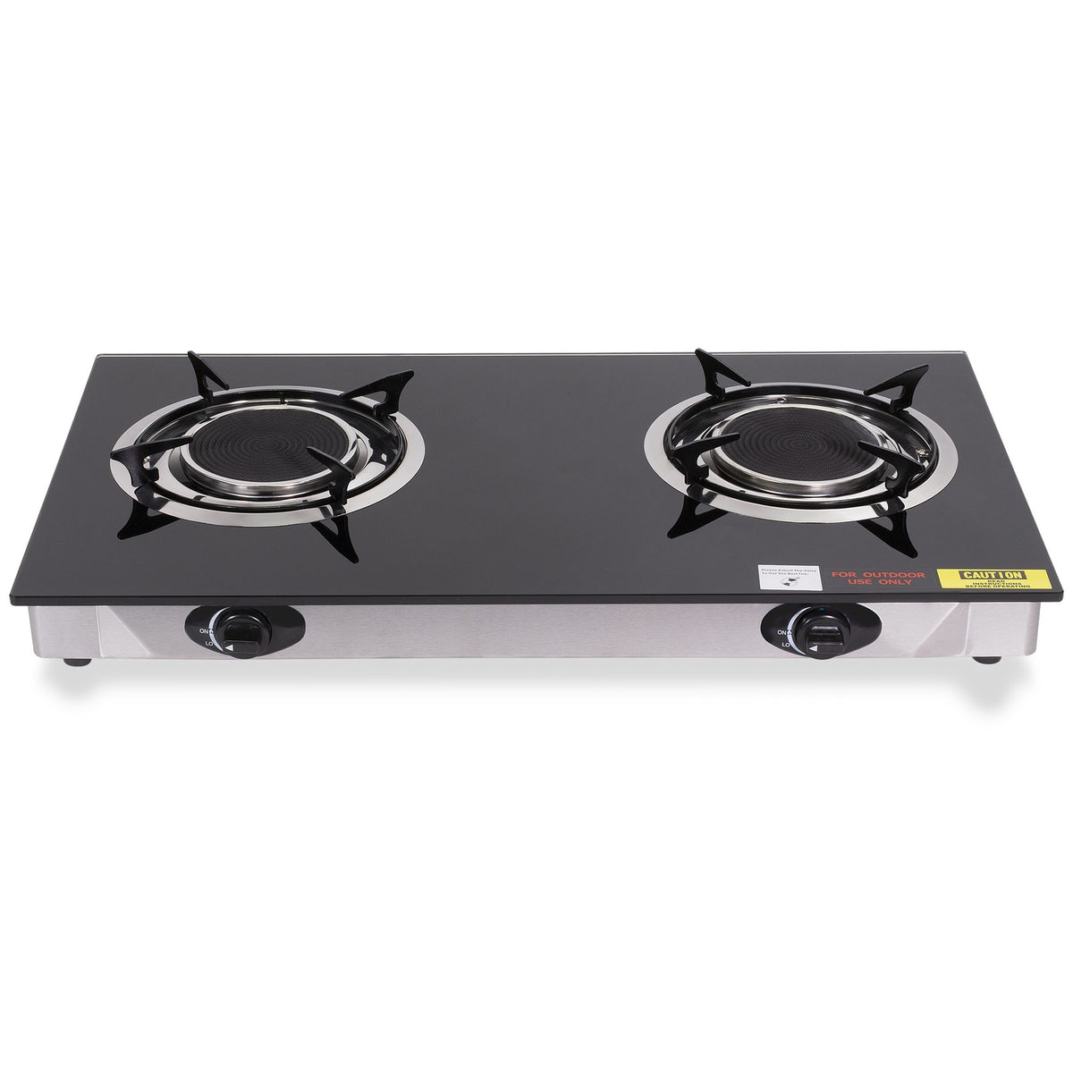 Portable Infrared Gas Stove Double Burner Propane BBQ Camping Outdoor