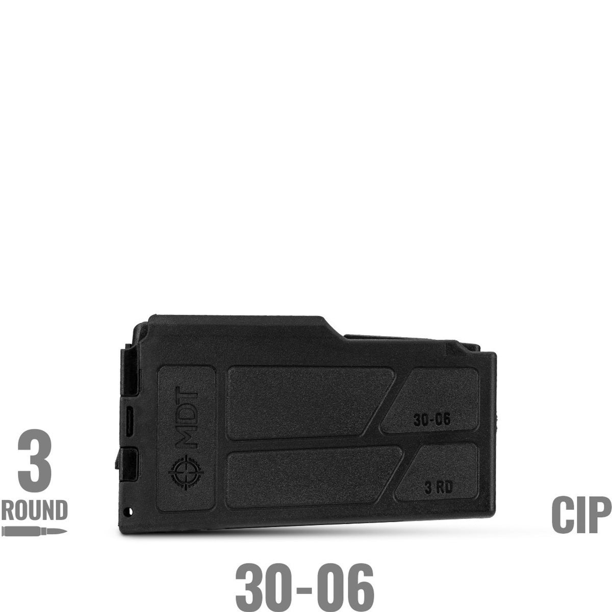 3-Round Polymer Magazine for 30-06, 270, 280 Calibers - Black