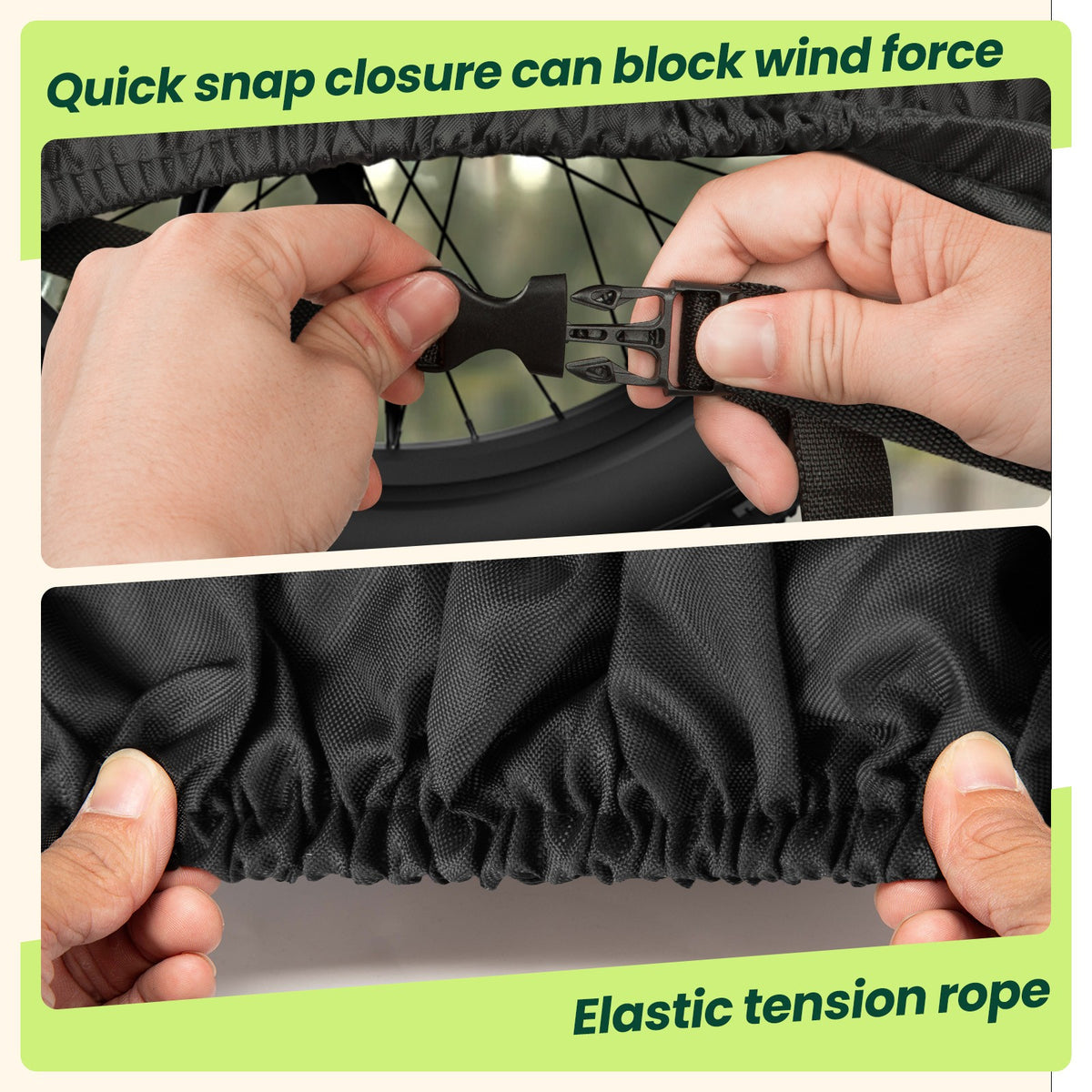 Heavy Duty Waterproof Mountain Bike Cover - Outdoor Bicycle Protector for 1 Bike