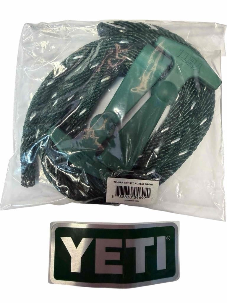 Yeti Tundra Replacement Latch & Trim Kit Forest Green Rope & Decals
