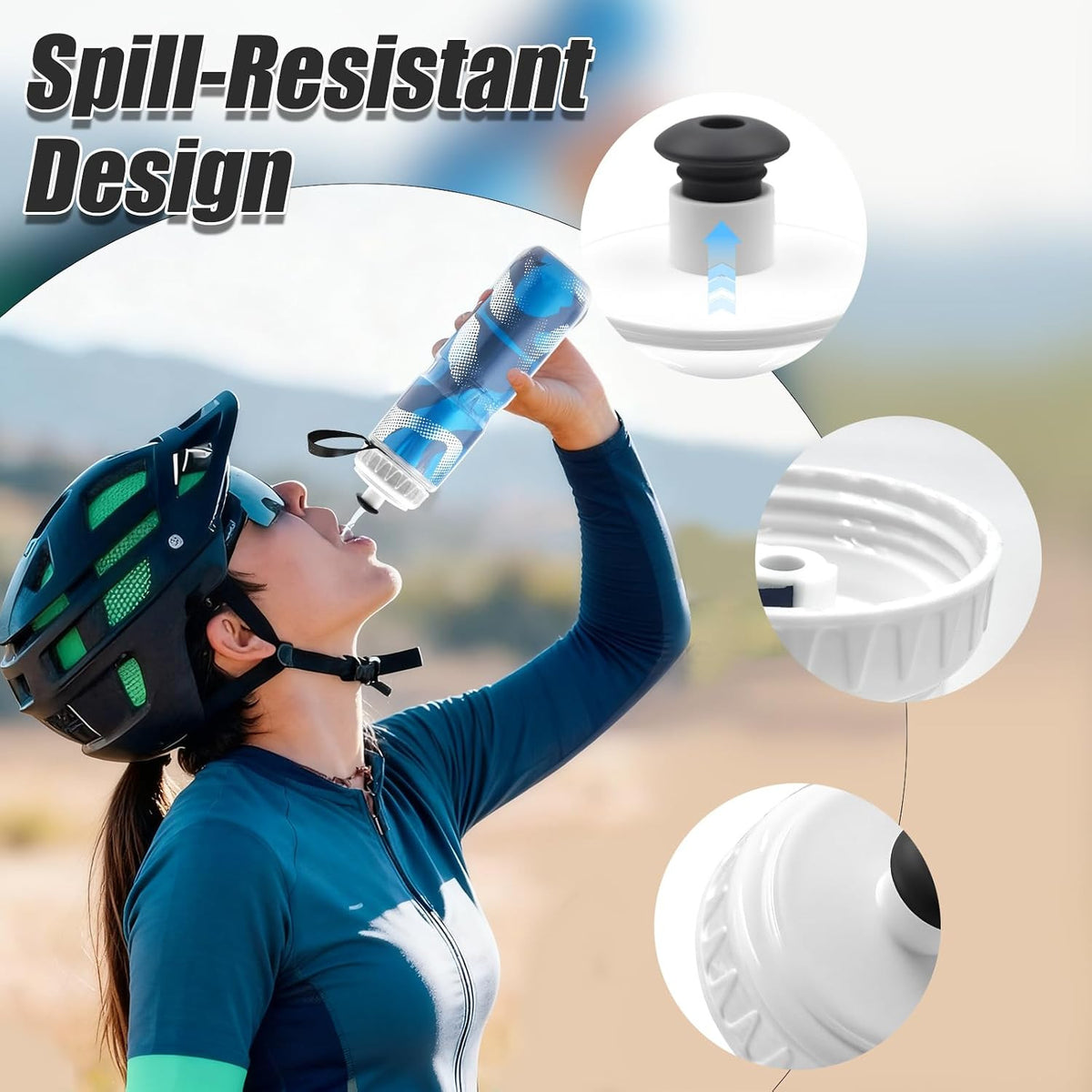 Replacement Plastic Lid for Polar Bottle 20oz 24oz - Leak-Proof Cap