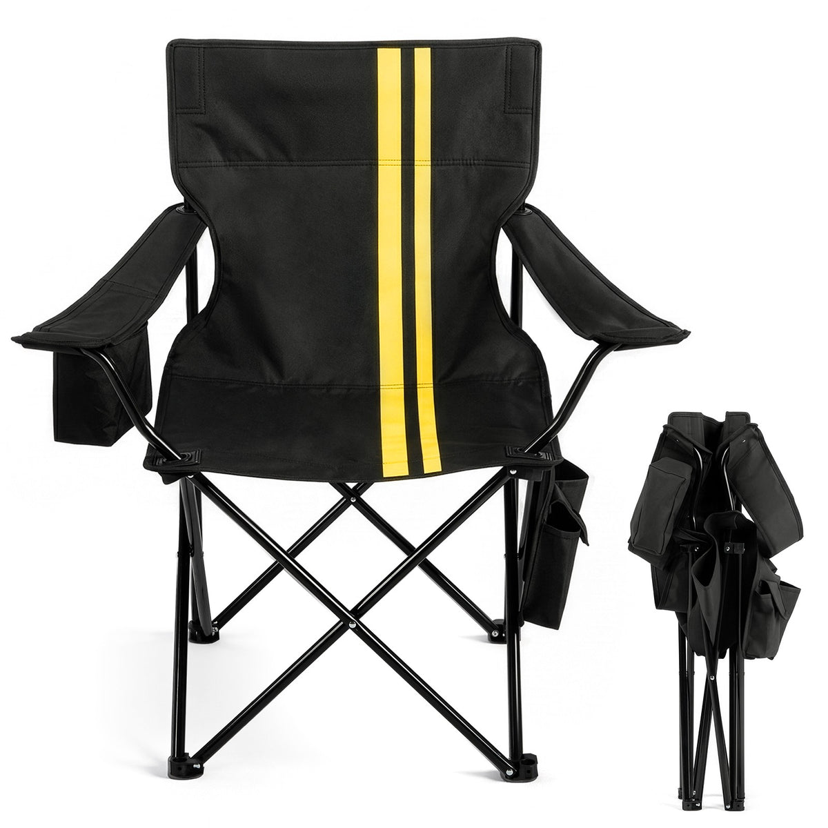 Heavy Duty Portable Camping Chair with Foldable Design for Indoor Outdoor Use