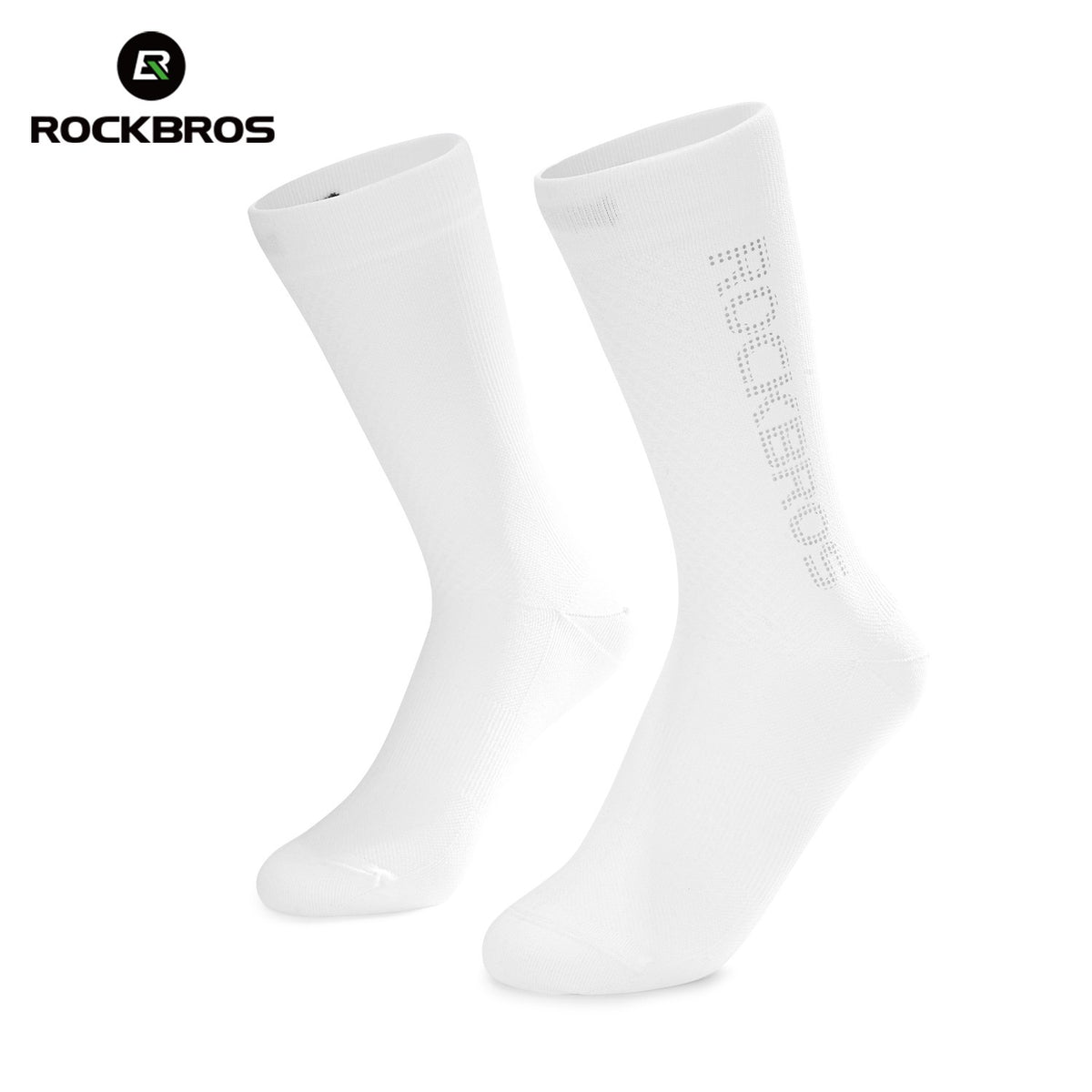 Cycling Socks Crew Length Breathable Reflective Logo 3 Pair