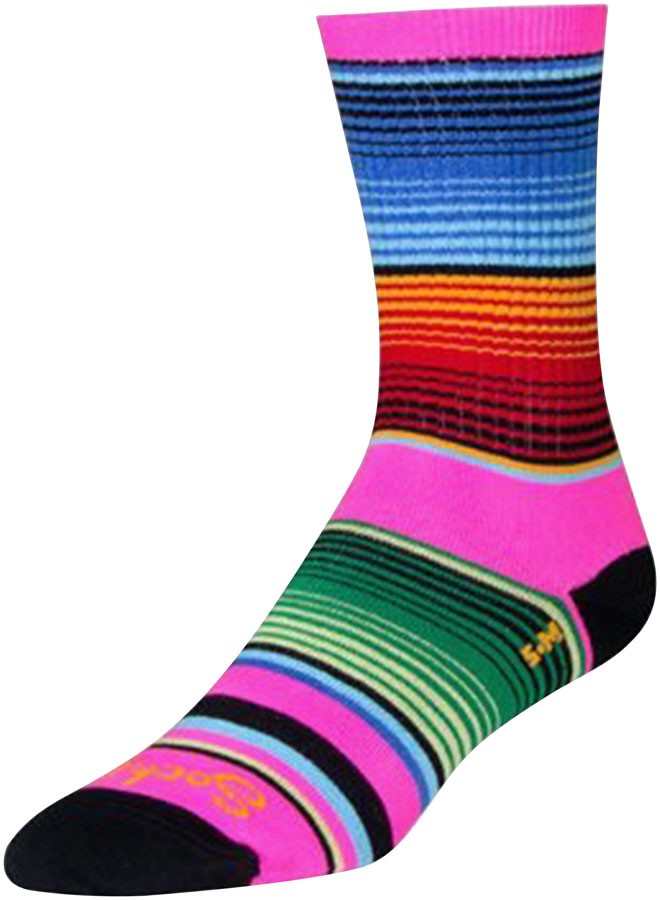Crew Socks 6 Inch Pink Multi-Color Unisex Large/X-Large
