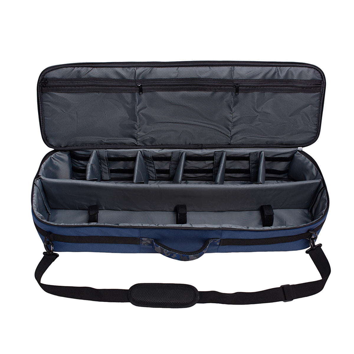 Fly Fishing Rod and Reel Travel Case - Protective Gear Bag with Adjustable Dividers