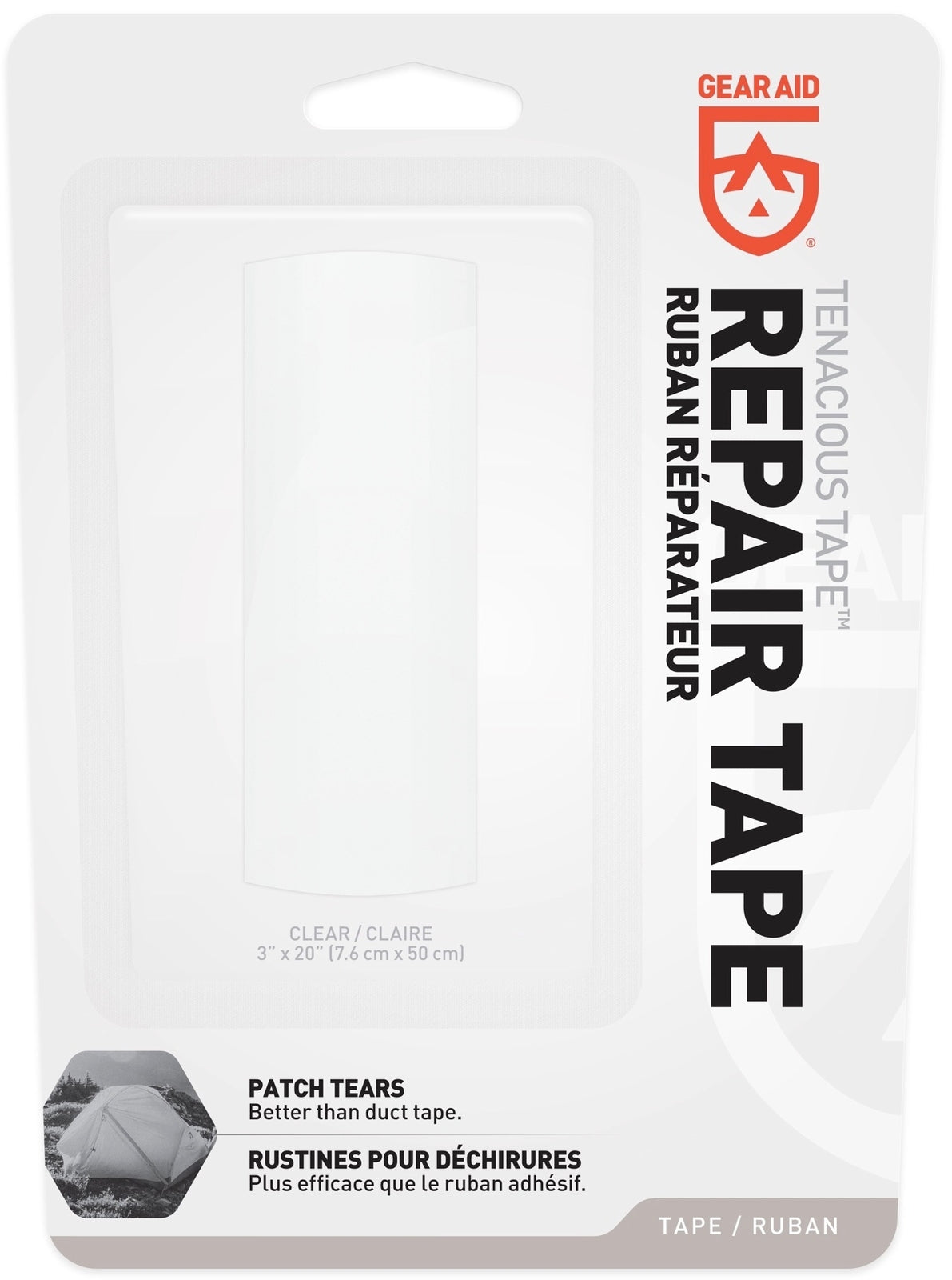 Waterproof Repair Tape for Outdoor Gear - Clear, 3x20 Inches