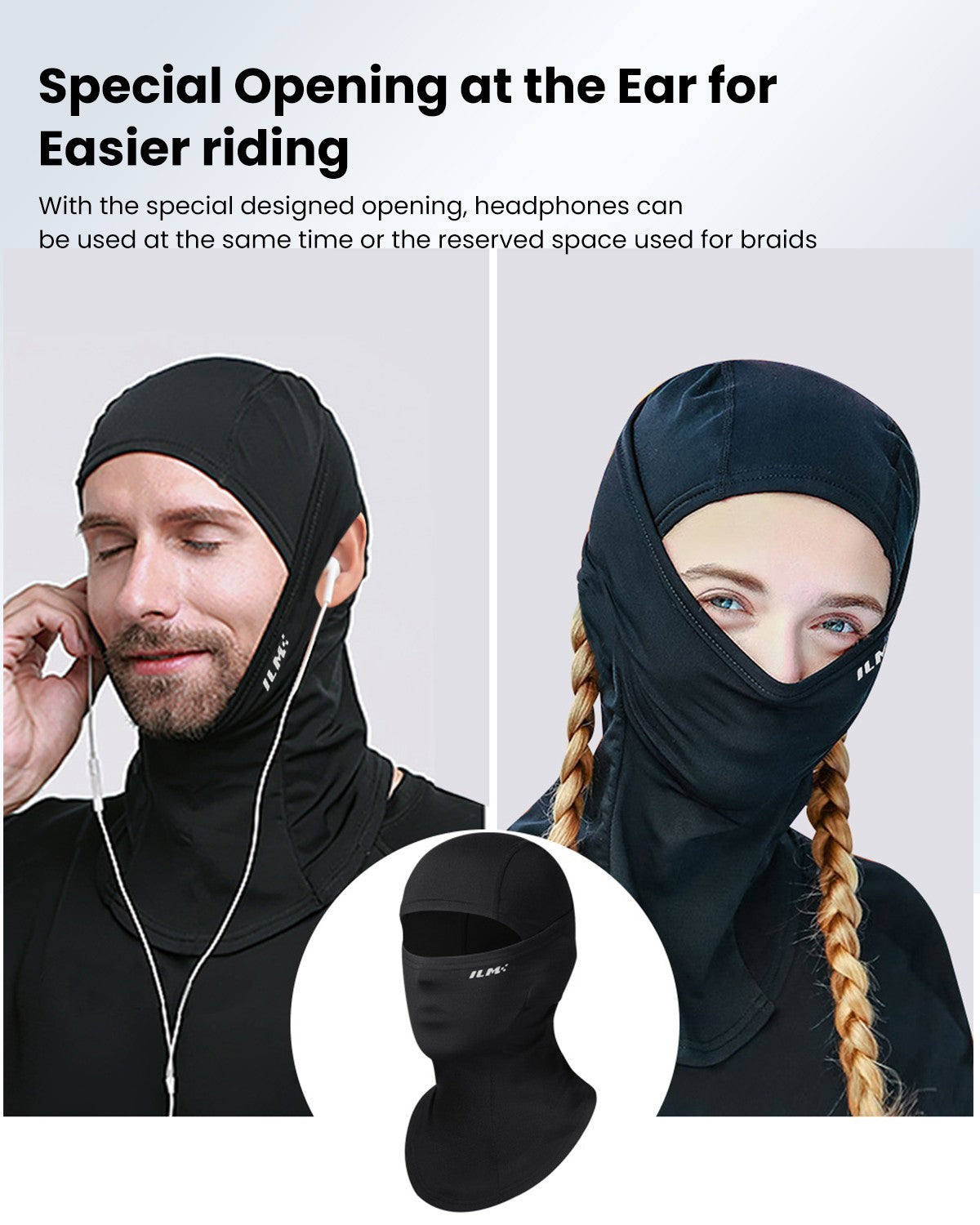 Motorcycle Balaclava Face Mask for Men Women Ski Snowboard Open Design