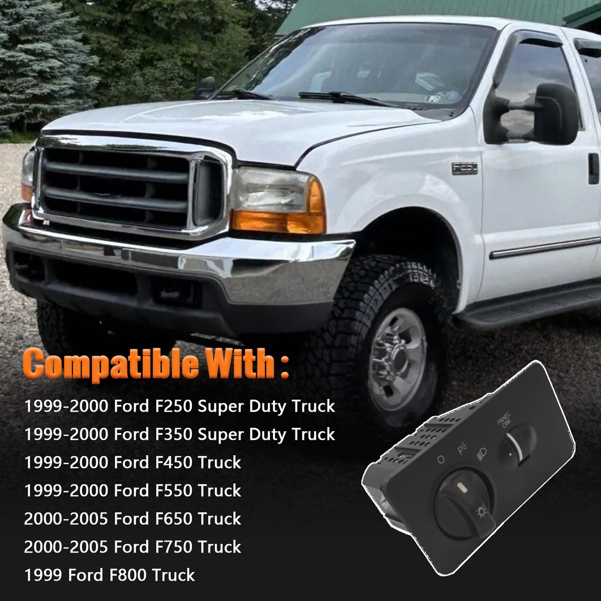 Ford Headlight Switch Replacement for F-850 F-250 F-350 F-450 F-550 1999-2005