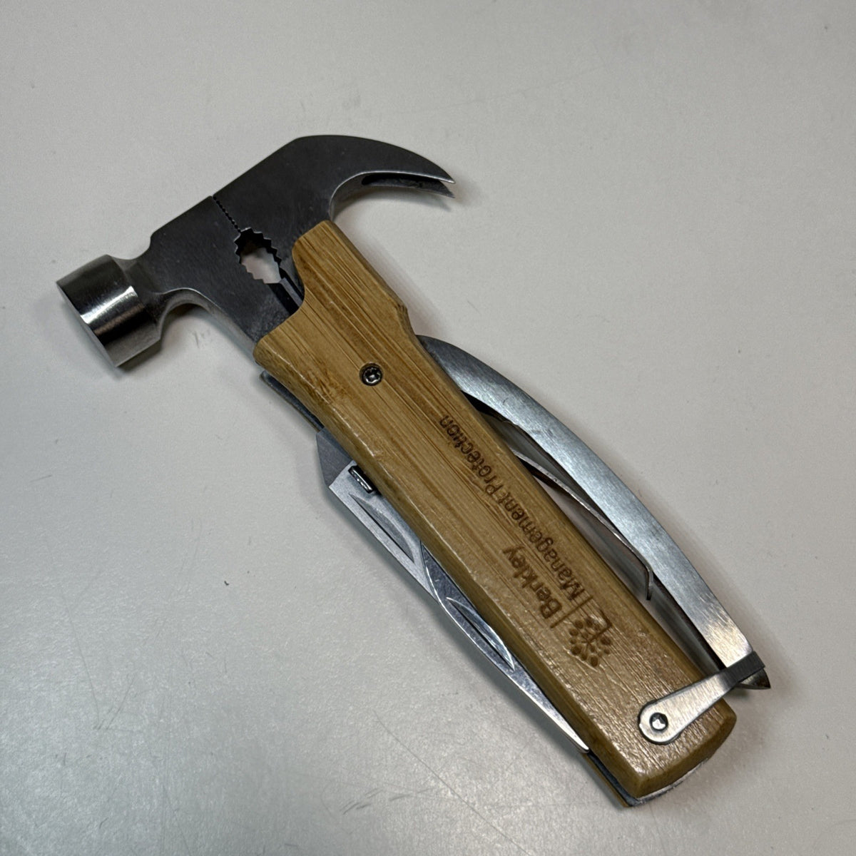 12-Inch Multi-Tool Hammer with Wood Handle and Stainless Steel