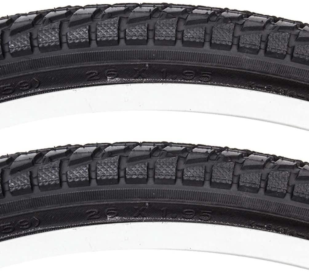 26x1.95 Bike Tire Pair - Hybrid Street City Wire Bead Traction Tyres