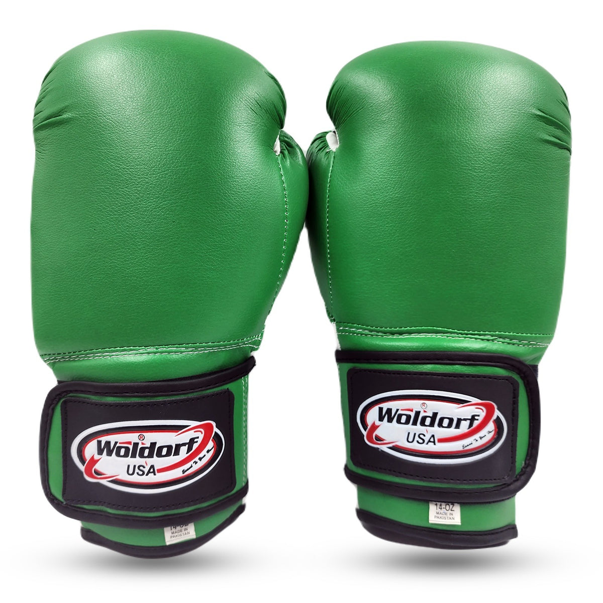 Green Vinyl Boxing Gloves for Men - Heavy Bag, Sparring, MMA Training