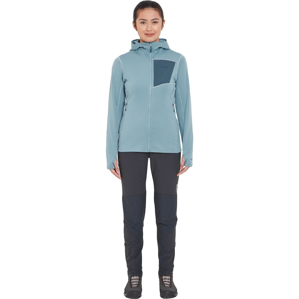 Women's Midlayer Hooded Jacket with Thermic Fleece for Outdoor Activities