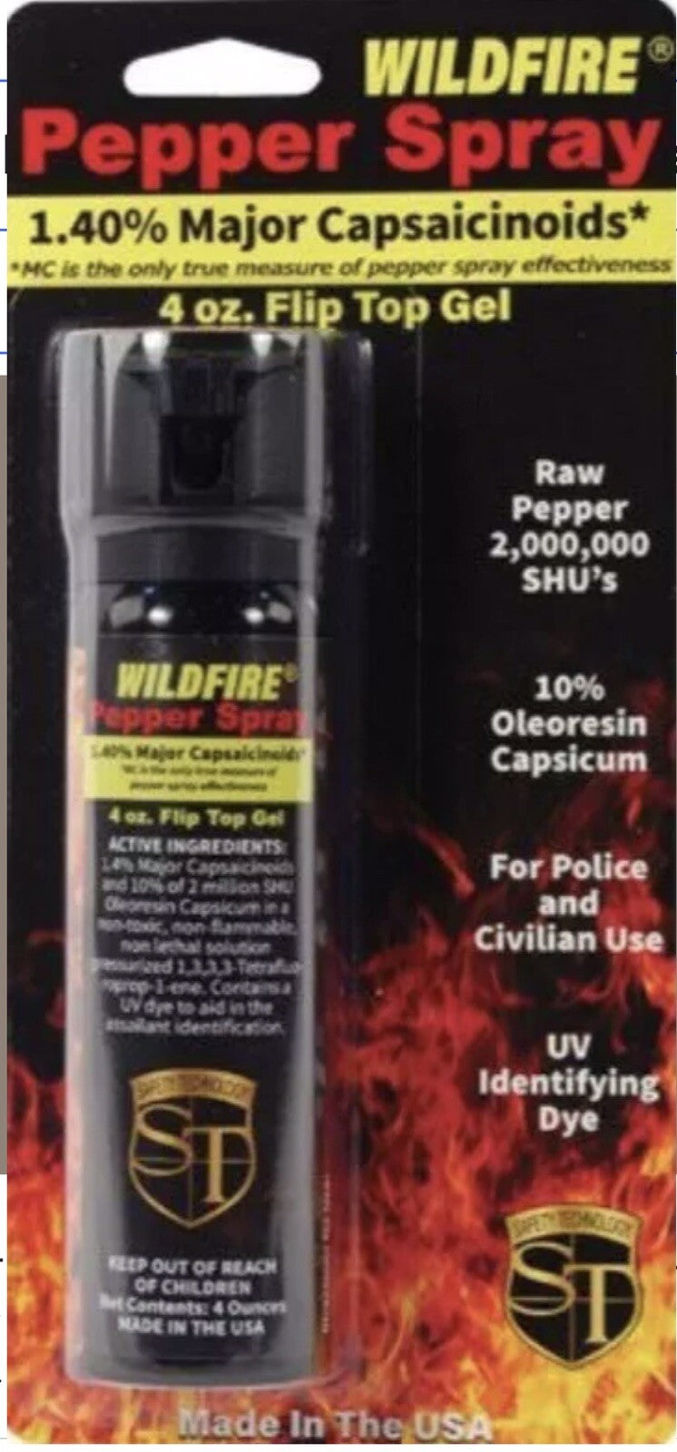 Hot Gel Self Defense 4oz 1.4% Major Capsaicinoids UV Dye