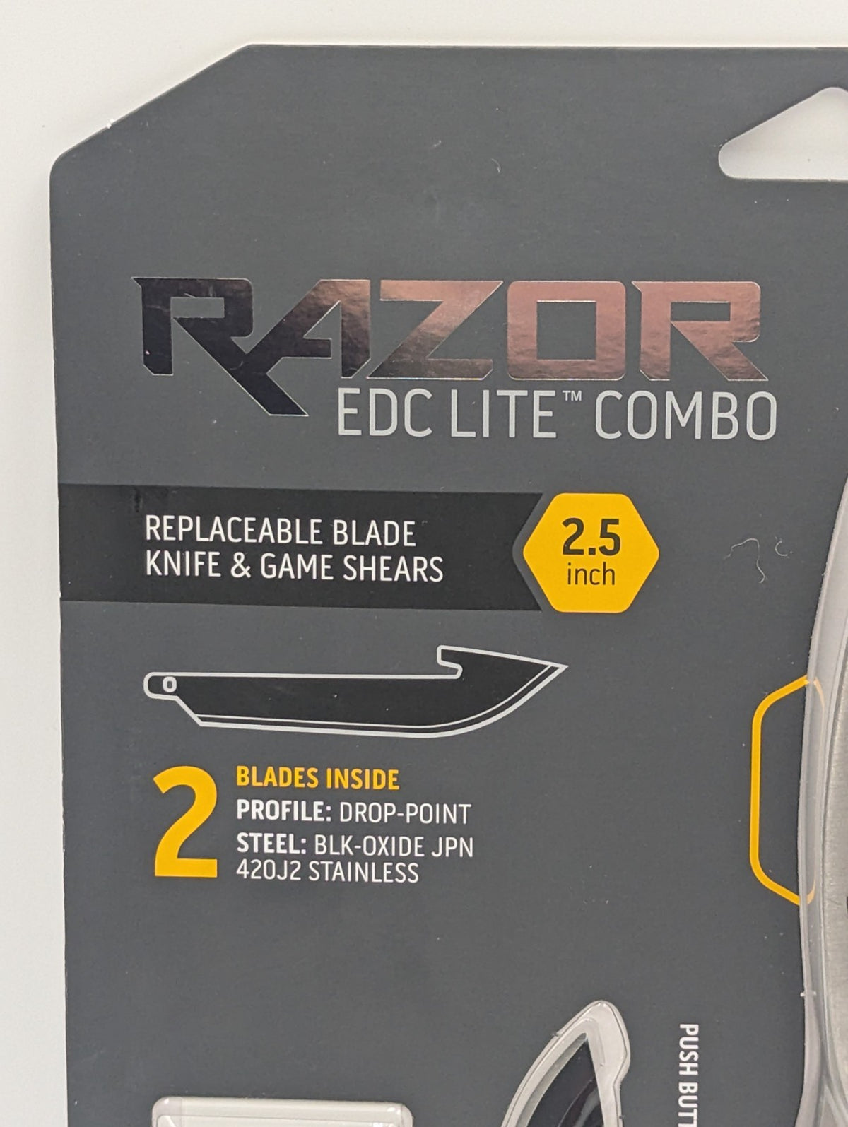 Outdoor Edge Razor EDC Lite 2.5-Inch Knife & Game Shears Set Orange