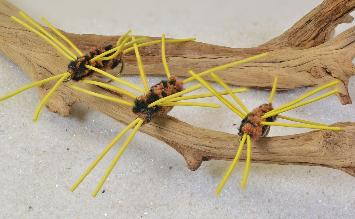 Fly Fishing Rubber Legs Stone Fly Pattern - Assorted Hooks & Colors - Mustad Hook