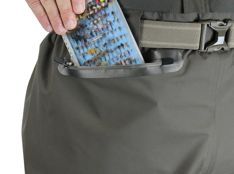 Men's Waterproof Fishing Wader Pants with Neoprene Booties - Size M