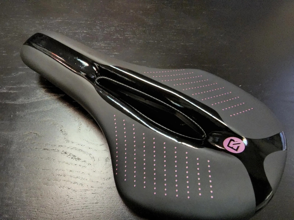 Lightweight Bicycle Saddle with Shock Absorption and Breathable Design - Purple