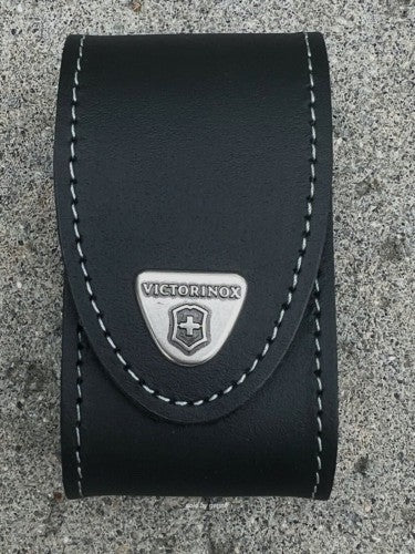 Leather Knife Belt Pouch for Victorinox Swiss Army Knives, Black
