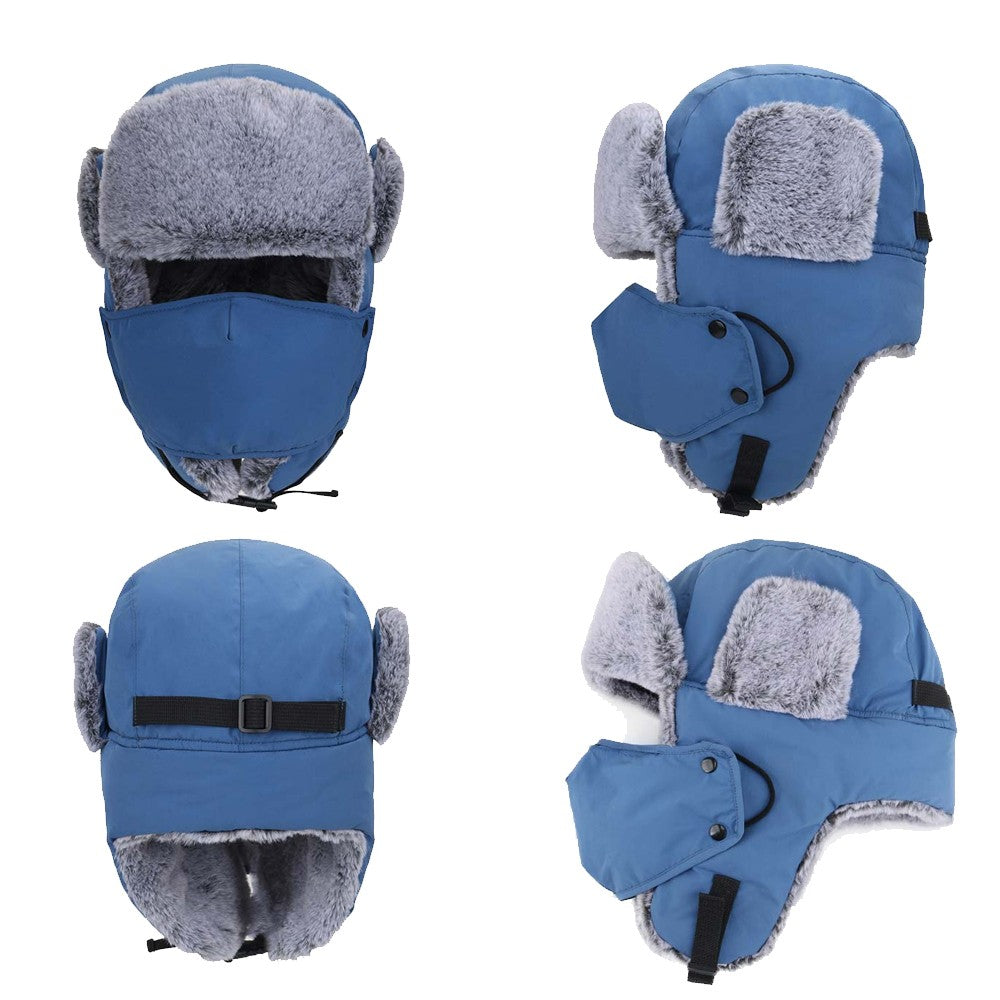 Unisex Winter Windproof Earflap Hat with Face Mask for Snow & Skiing