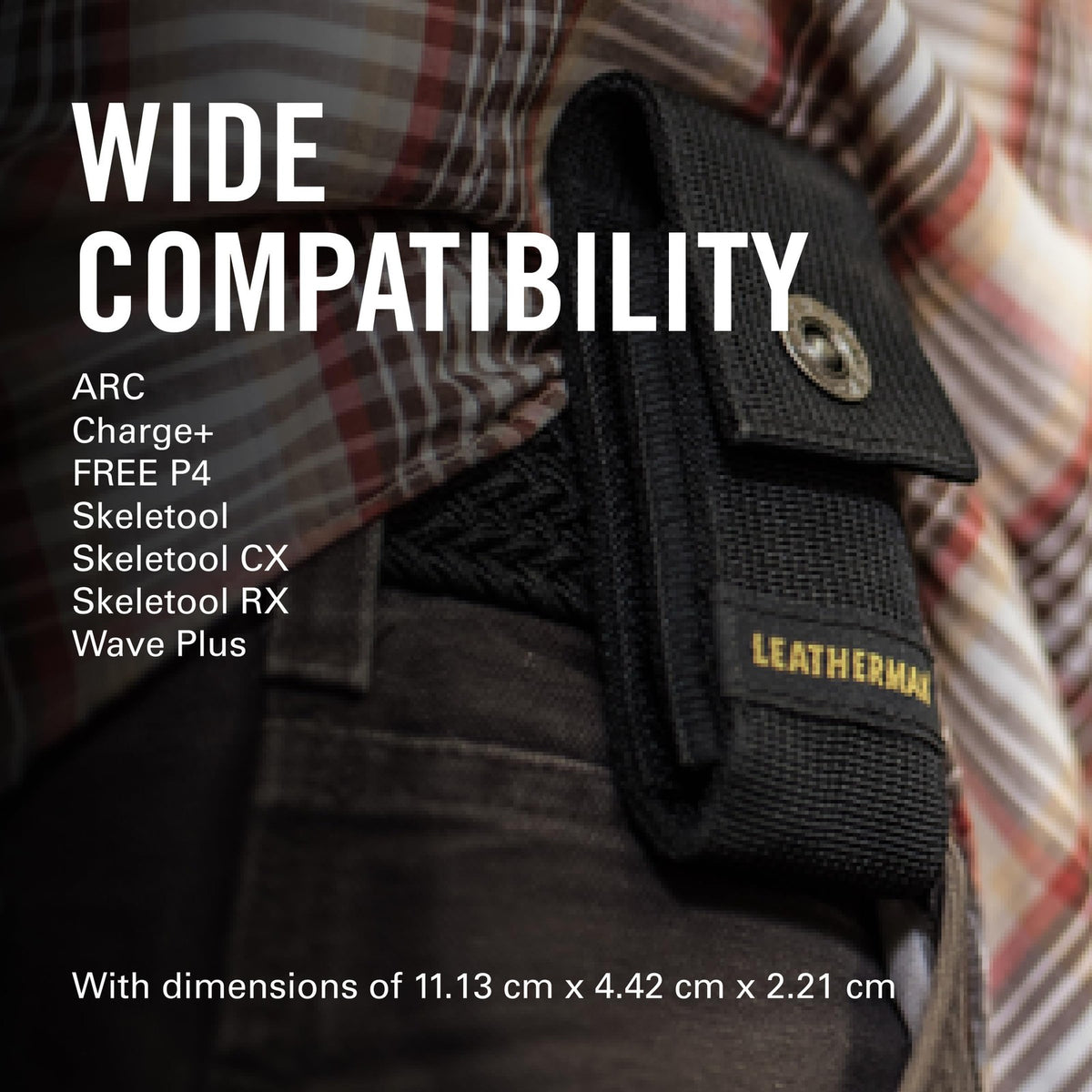 Leatherman Nylon Snap Sheath for 4-4.5 Inch Multi-Tools Black Medium