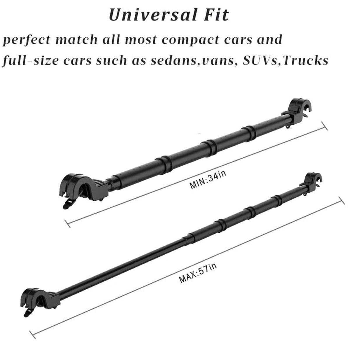 Heavy Duty Adjustable Car Fishing Rod Rack - Fits SUVs Vans Trucks