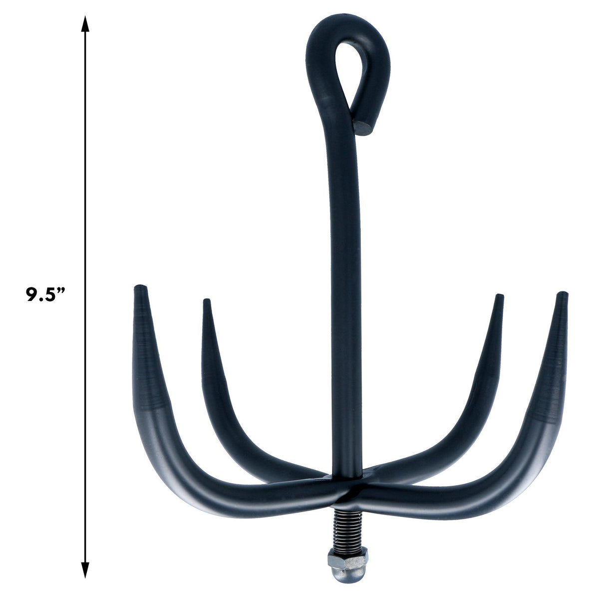 Grappling Hook with 33 Feet Nylon Rope - Heavy Duty Black Steel for Outdoor Adventures