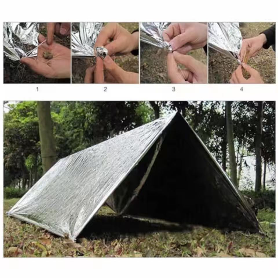 Emergency Thermal Blanket 82 x 52 Inches for Survival Safety - 1 3 5 Pack
