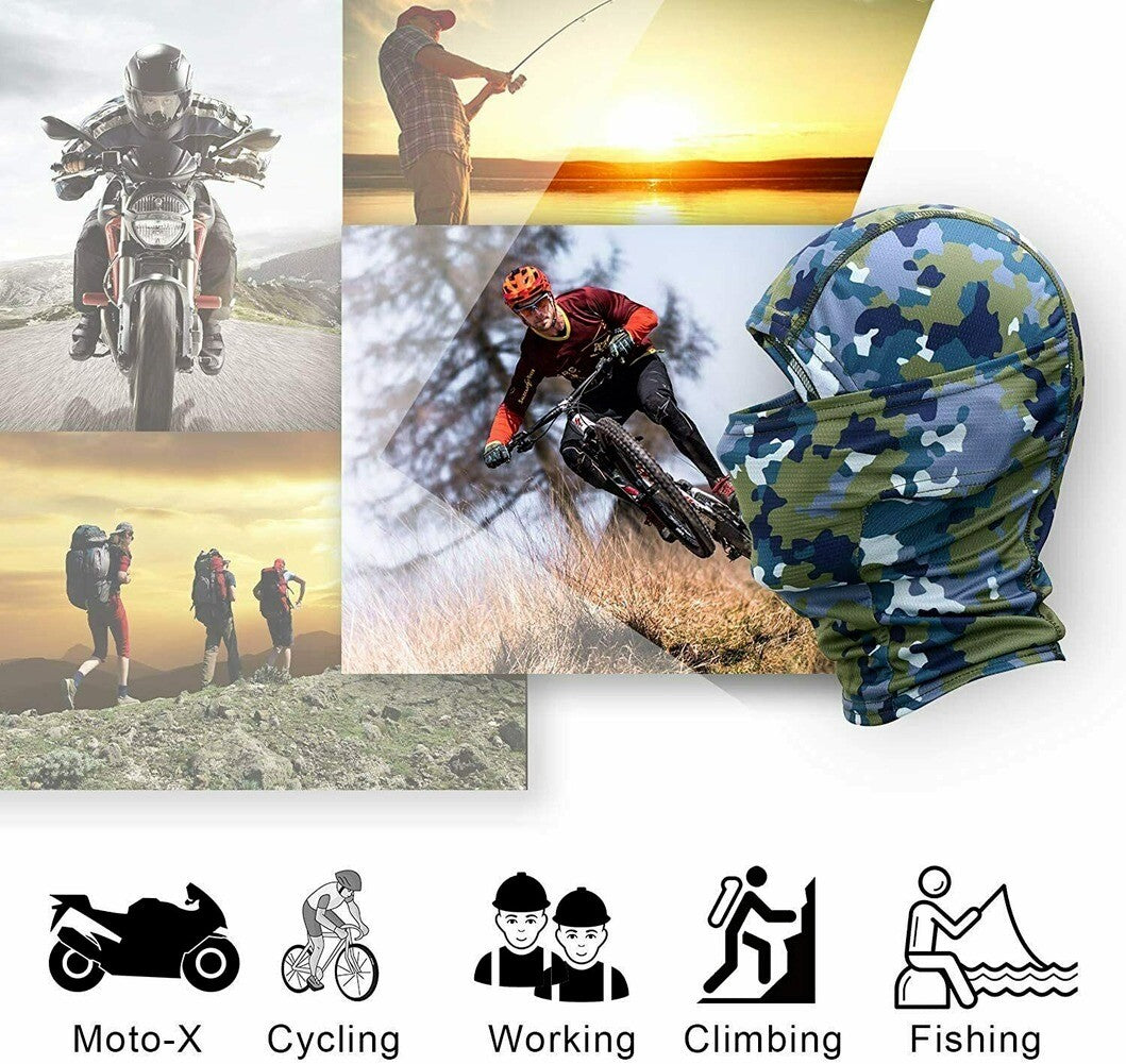 UV Protection Balaclava Full Face Mask for Outdoor Sports and Tactical Use