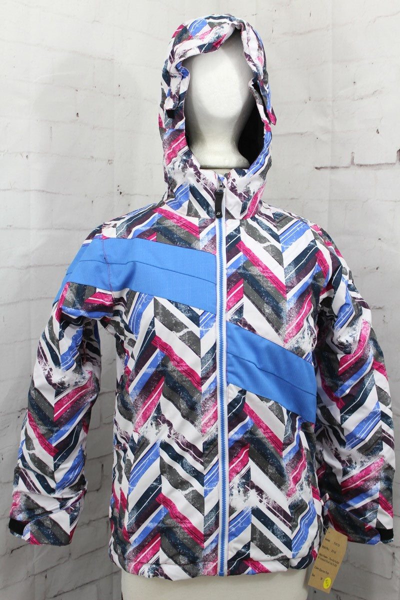 Girls 3-in-1 Snow Jacket with Fleece Liner Chevron Print Youth Outerwear