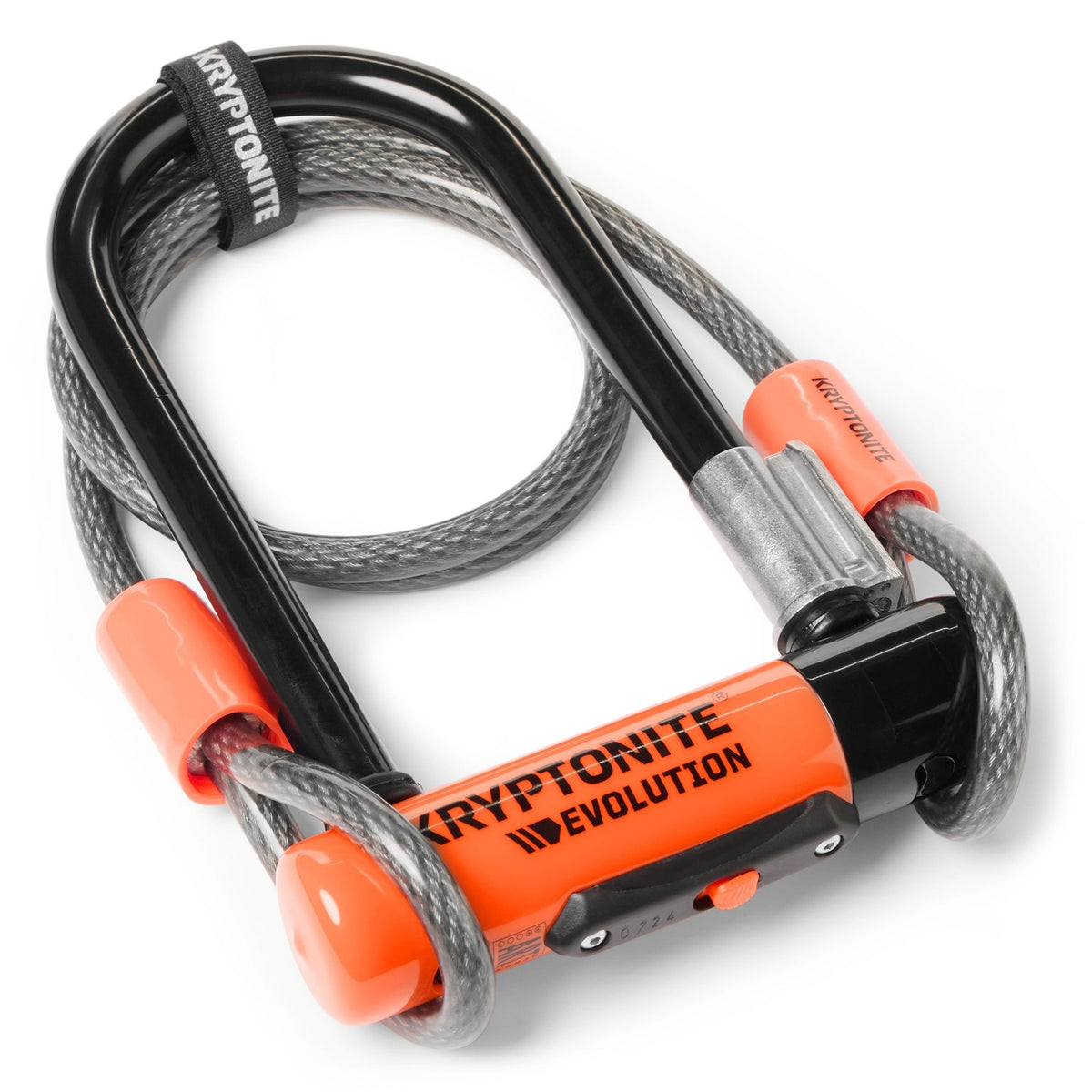 Kryptonite Evolution Mini-7 U-Lock with 4ft Cable & Bracket - High Security Bicycle Lock