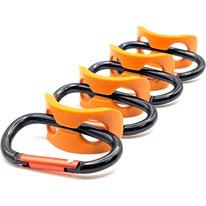 Fabric Clip Carabiner Set for Gear Attachment - 4-Pack, 40 lb Load