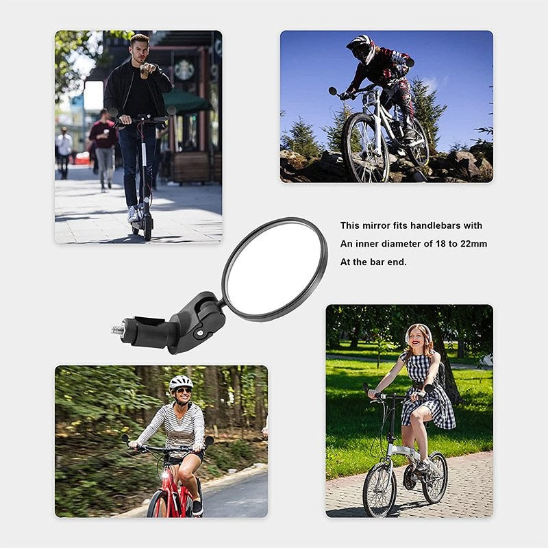 Bike Mirror Set 2pcs Bar End Bicycle Rear View Mirrors for Handlebar Cycling