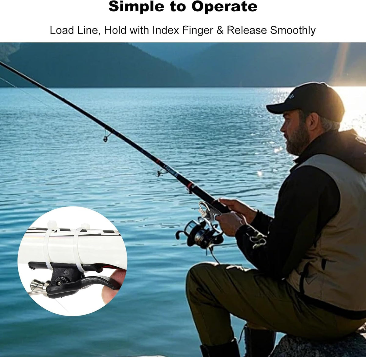Surf Fishing Bait Launcher Cast Aid with Trigger for Beach Rods