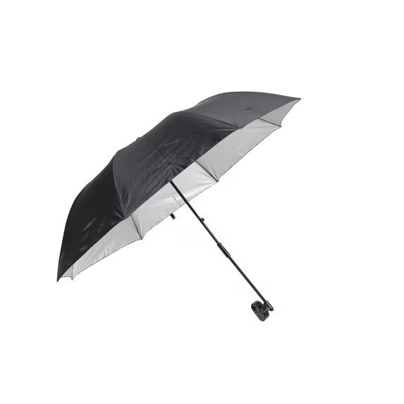 Outdoor Chair Umbrella with Clamp - Large 42x42 Inches, Black