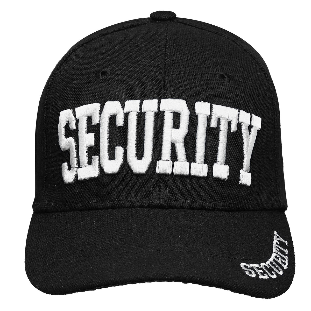Security Baseball Cap with Embroidery - Adjustable One Size Hat for Security Personnel