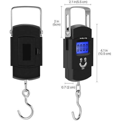 Digital Portable Hanging Scale 110lb/50kg for Fish Luggage Travel Use