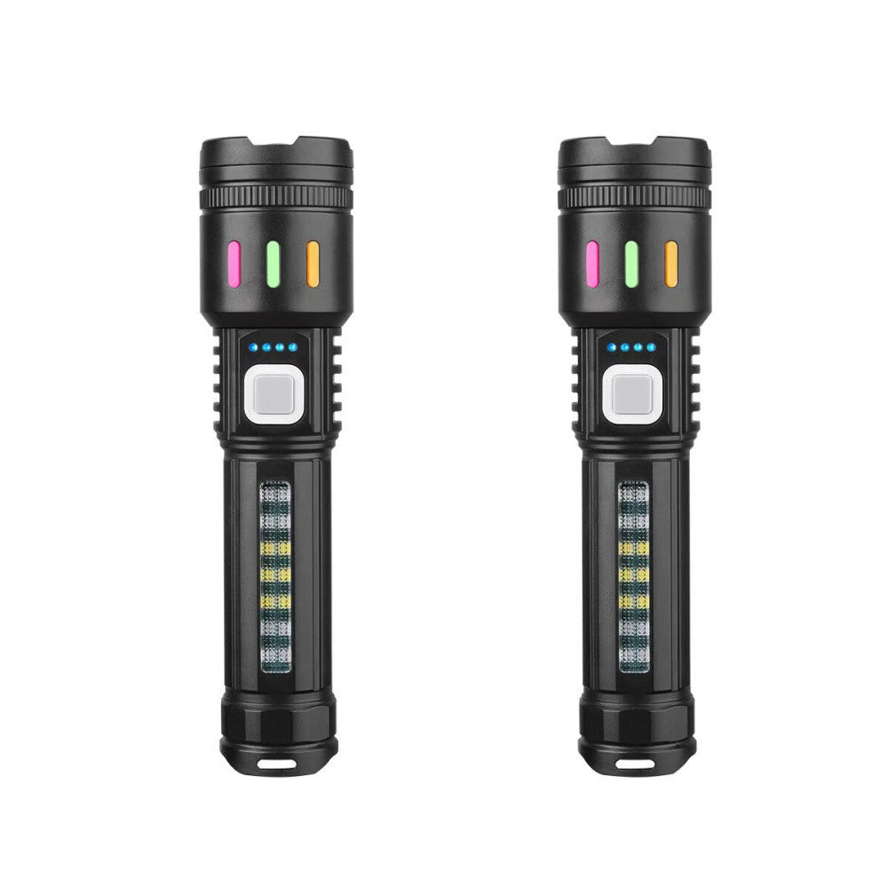 Rechargeable LED Tactical Flashlight with 5 Modes & Zoom, Waterproof, 99000000lm