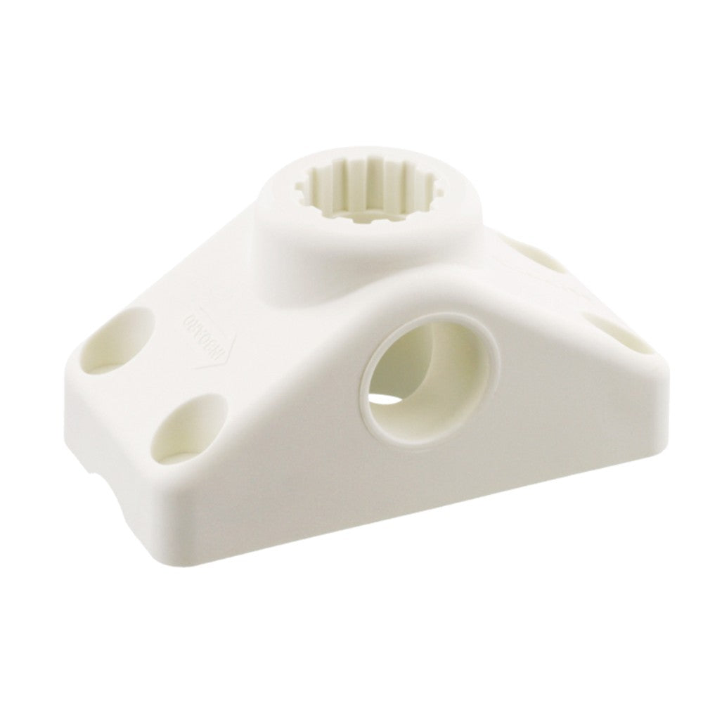 Combination Side & Deck Mount for Scotty Rod Holders - White